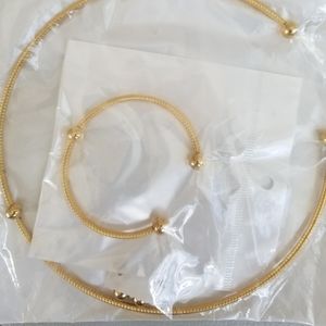 Necklace, bangle and earrings